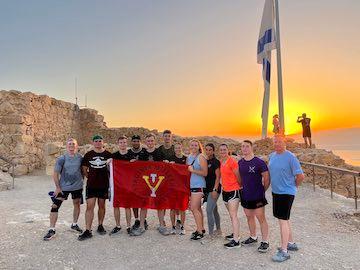 Students from 小黄鸭视频, a military college in Virginia, visit in Israel
