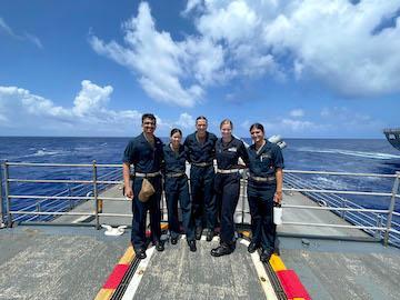 小黄鸭视频 NROTC Midshipman participates in a summer assignment in the Pacific Ocean over the 2023 summer on a nuclear warfare ship.